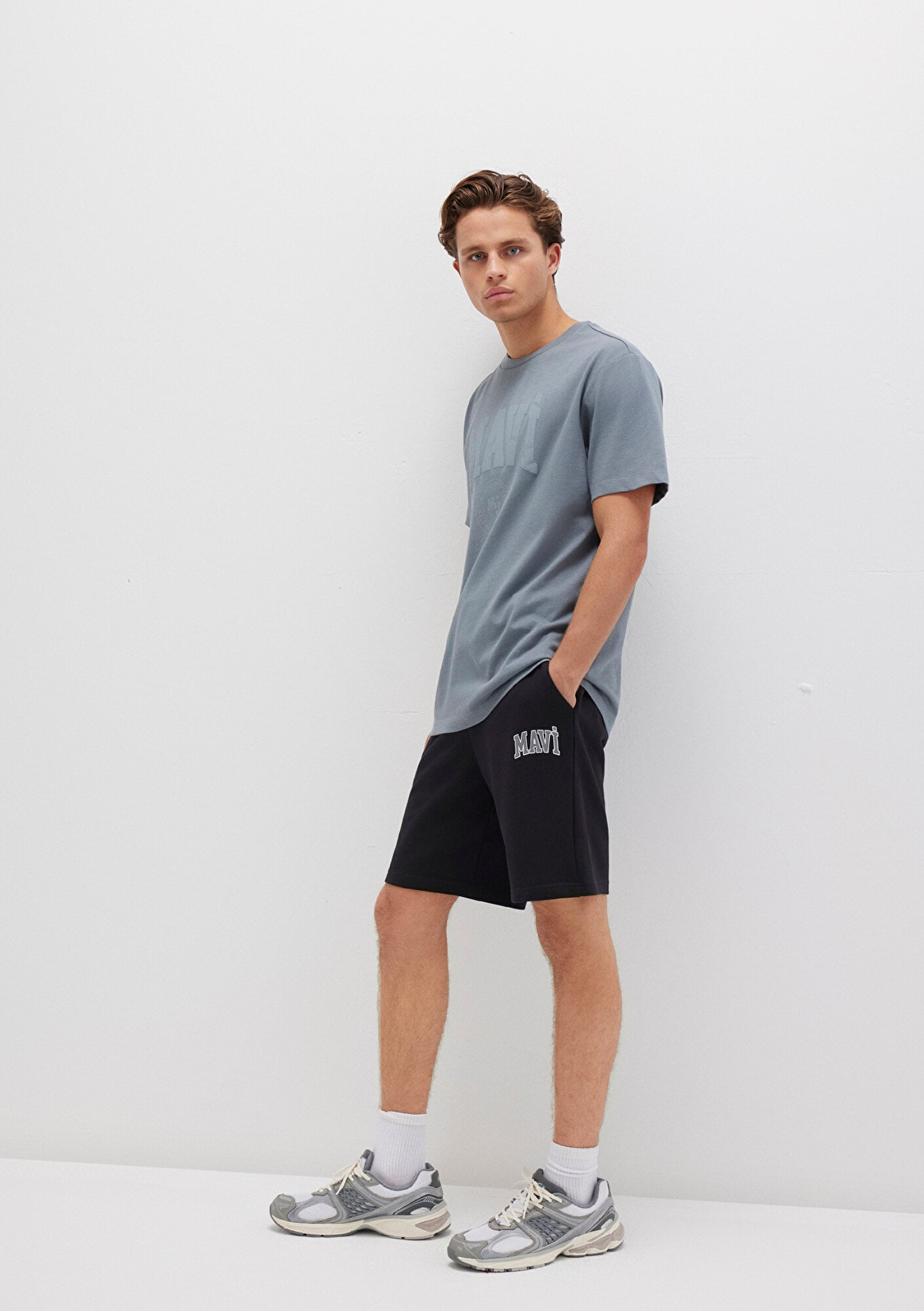  Mavi Mavi Logo Baskılı Siyah Şort 0410224-900