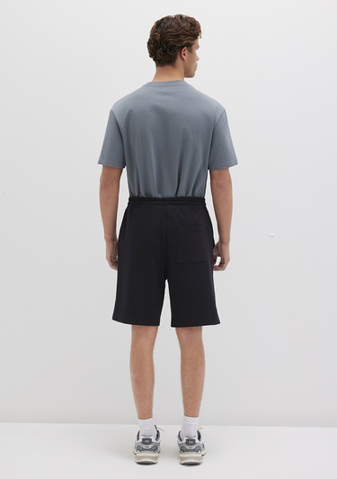  Mavi Mavi Logo Baskılı Siyah Şort 0410224-900