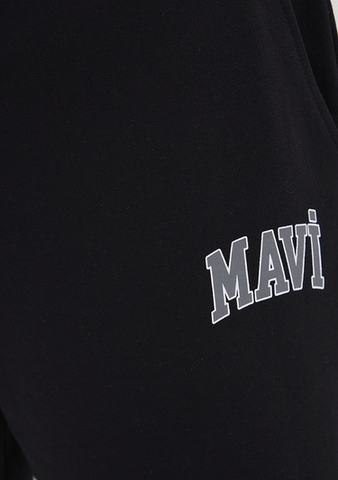  Mavi Mavi Logo Baskılı Siyah Şort 0410224-900