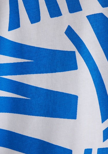  Mavi Mavi Logo Baskılı Mavi Tişört Oversize / Geniş Kesim 0610629-81347