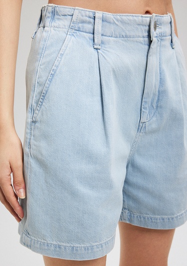  Mavi Mandy Akdeniz Açık Mavi Jean Şort 1410121-87997