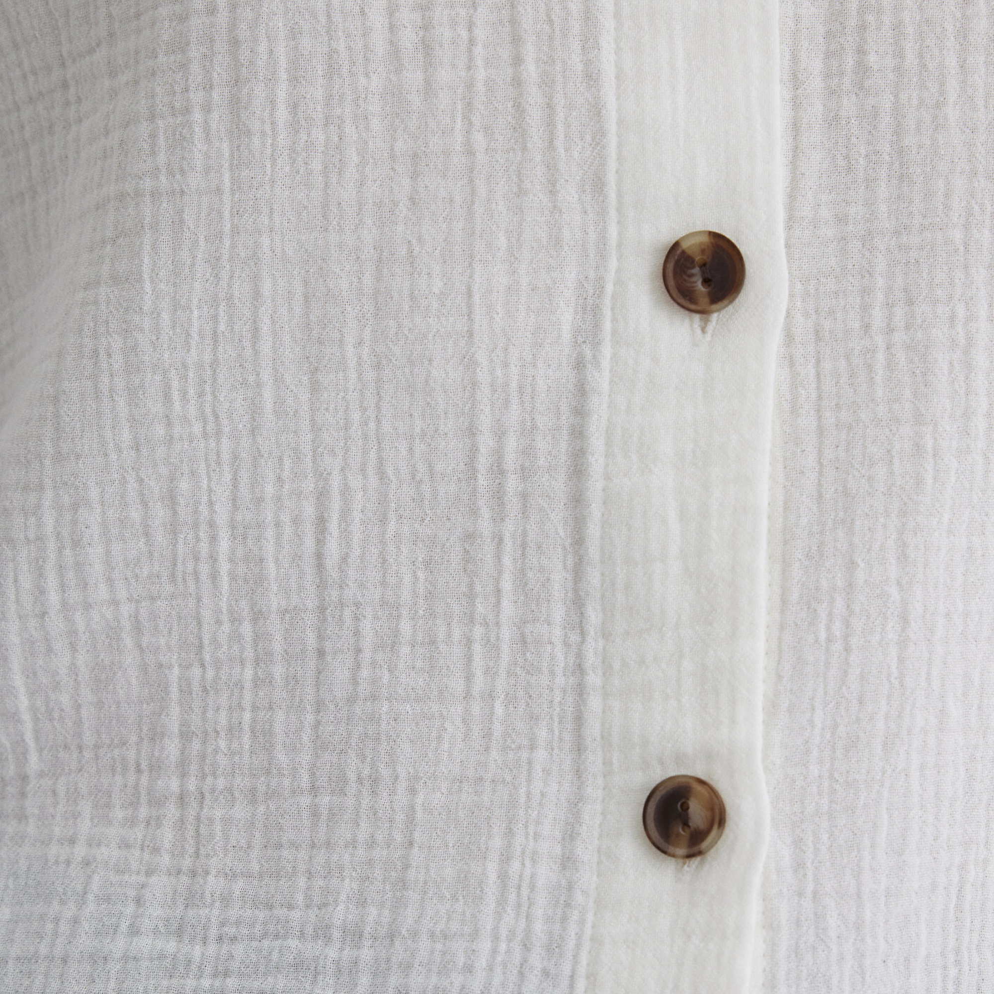 Mavi Dokulu Ekru Gömlek Loose Fit / Bol Rahat Kesim 1210758-70057