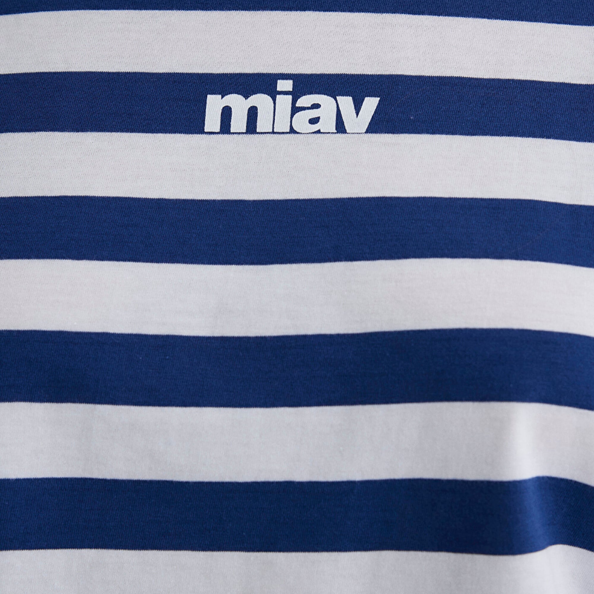 Mavi Miav Baskılı Çizgili Crop Tişört Crop / Kısa Kesim 1612456-87201