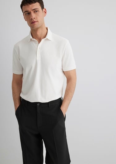  Mavi Beyaz Polo Tişört Regular Fit / Normal Kesim 0612011-70057