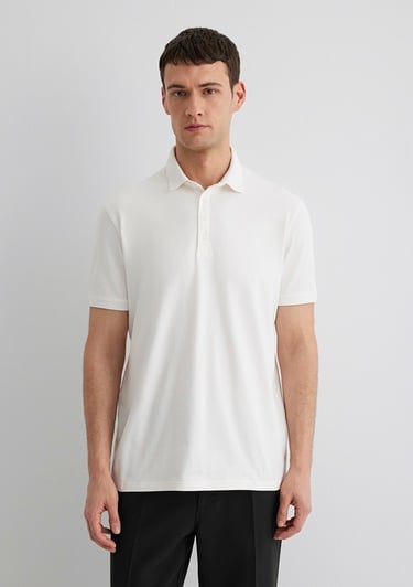  Mavi Beyaz Polo Tişört Regular Fit / Normal Kesim 0612011-70057