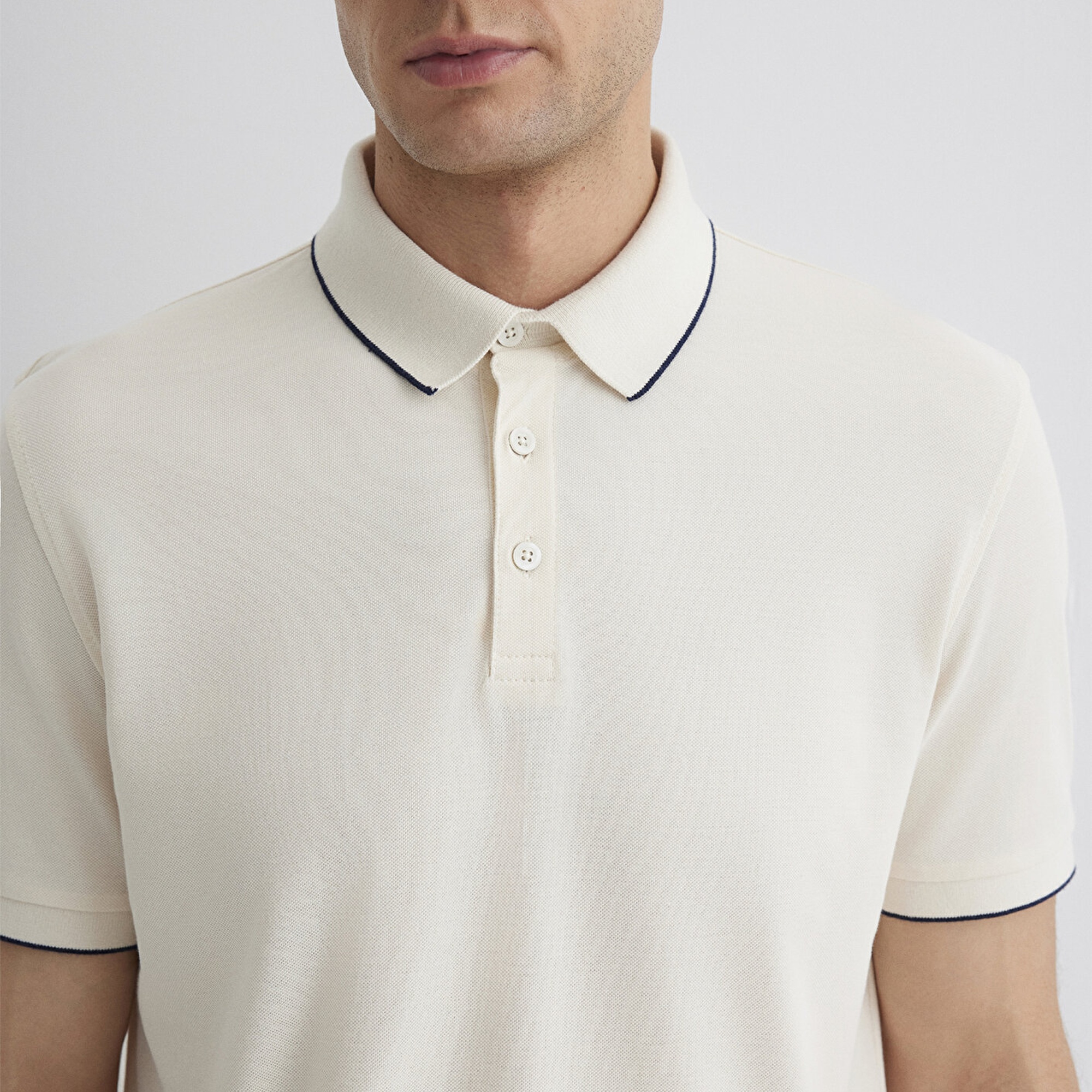 Mavi Beyaz Polo Tişört Regular Fit / Normal Kesim 0611902-70057