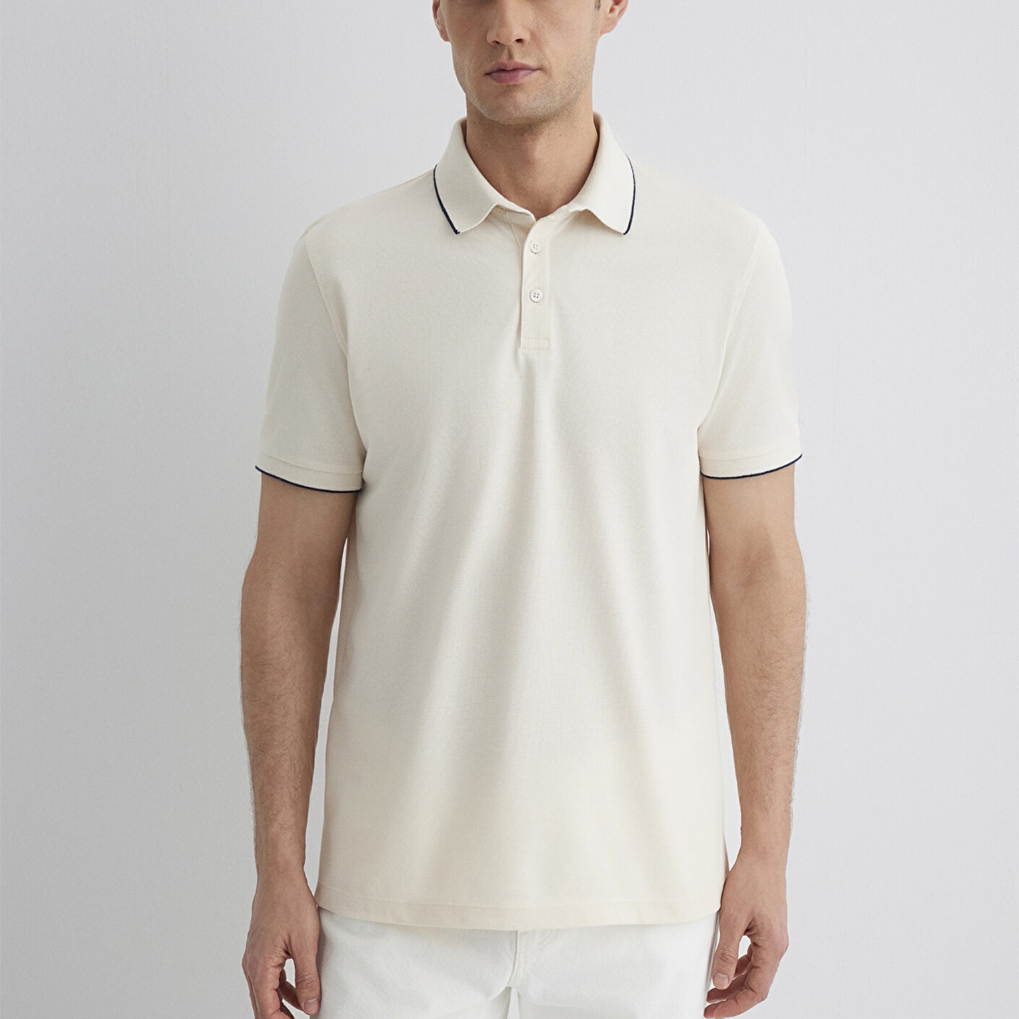 Mavi Beyaz Polo Tişört Regular Fit / Normal Kesim 0611902-70057