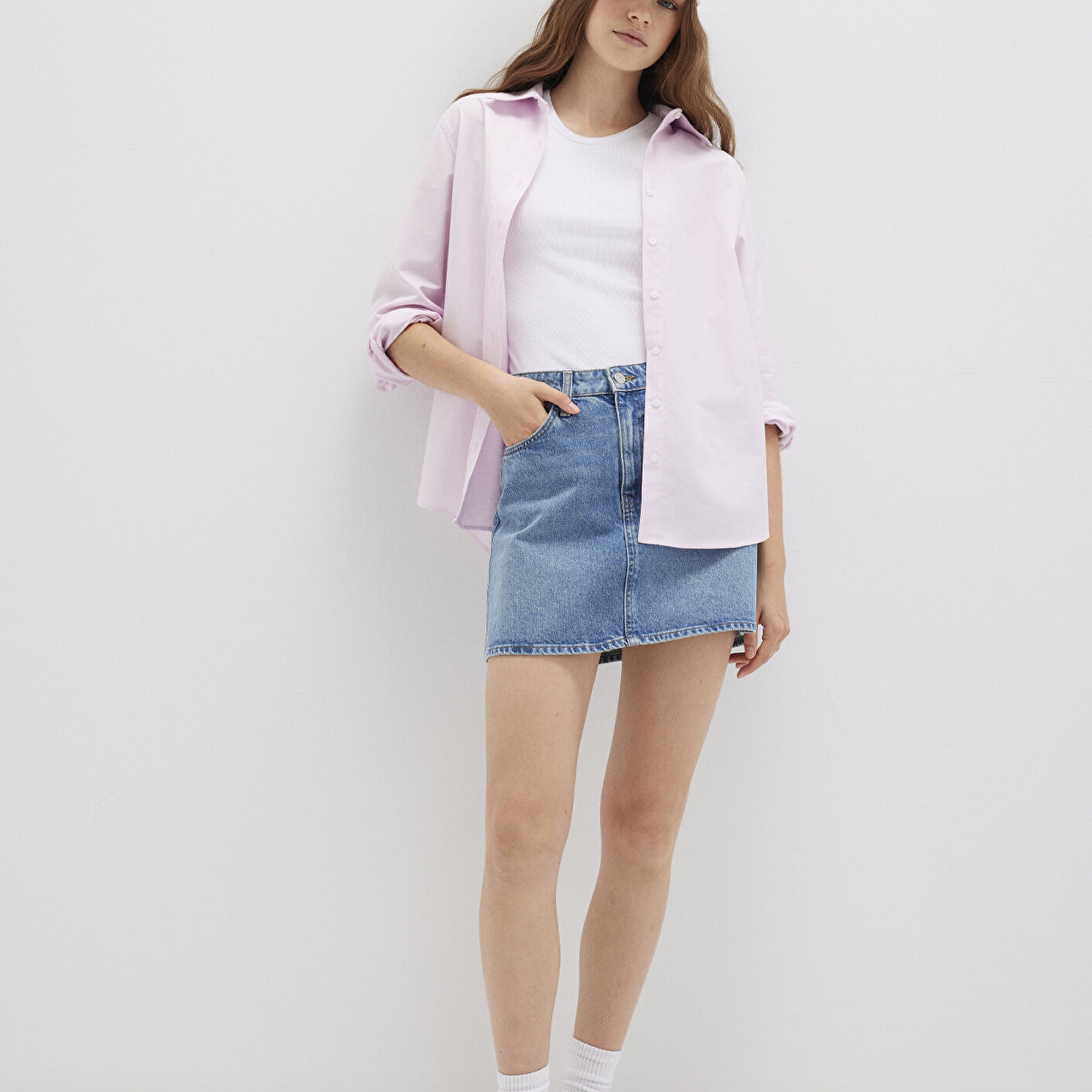 Mavi Bailey Real Blue Gölgeli Indigo Mavisi Jean Etek 1310204-87098