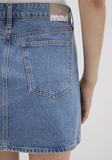  Mavi Bailey Real Blue Gölgeli Indigo Mavisi Jean Etek 1310204-87098