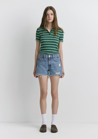  Mavi Rosie 90lar Yırtıklı Açık Mavi Jean Şort 1447487077