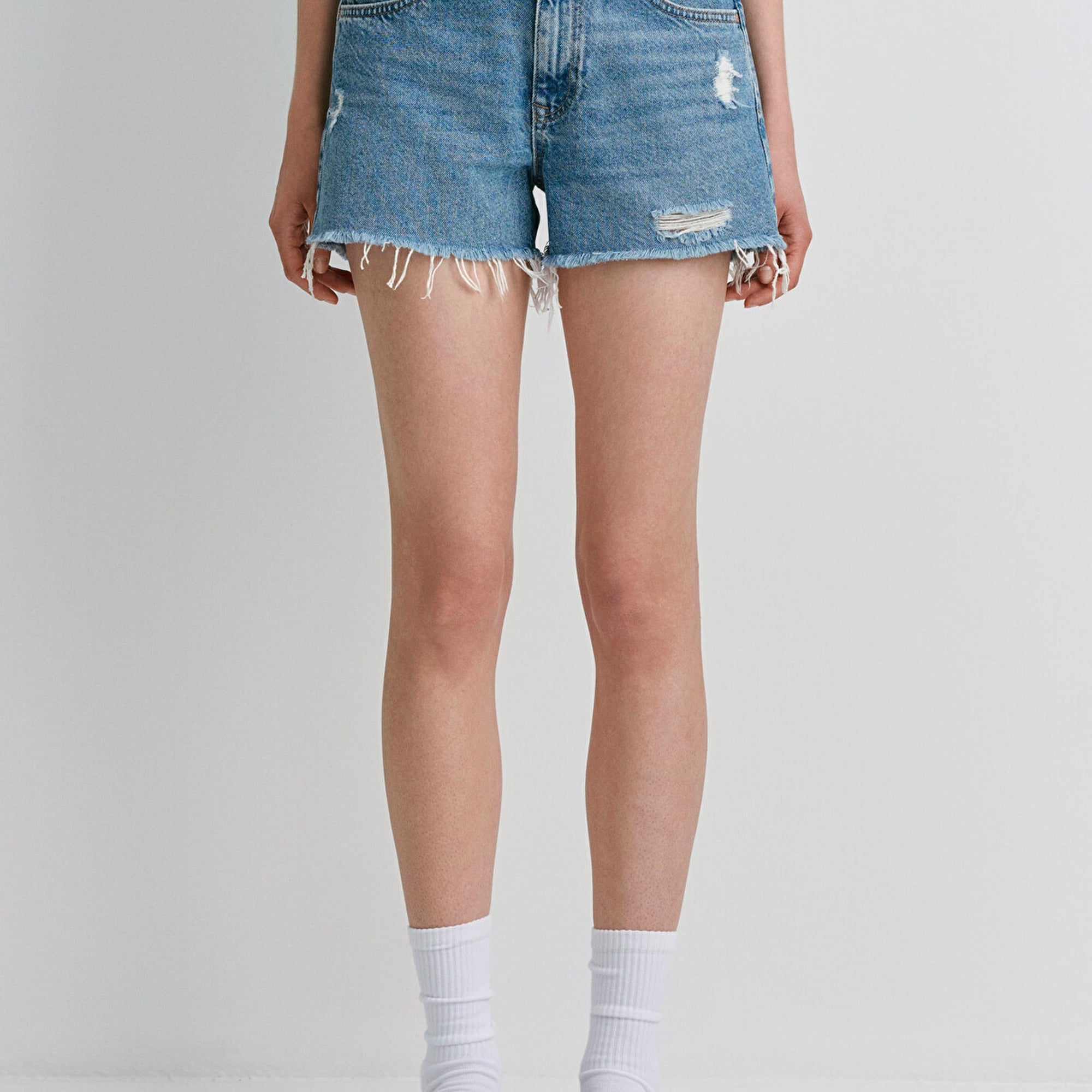 Mavi Rosie 90lar Yırtıklı Açık Mavi Jean Şort 1447487077