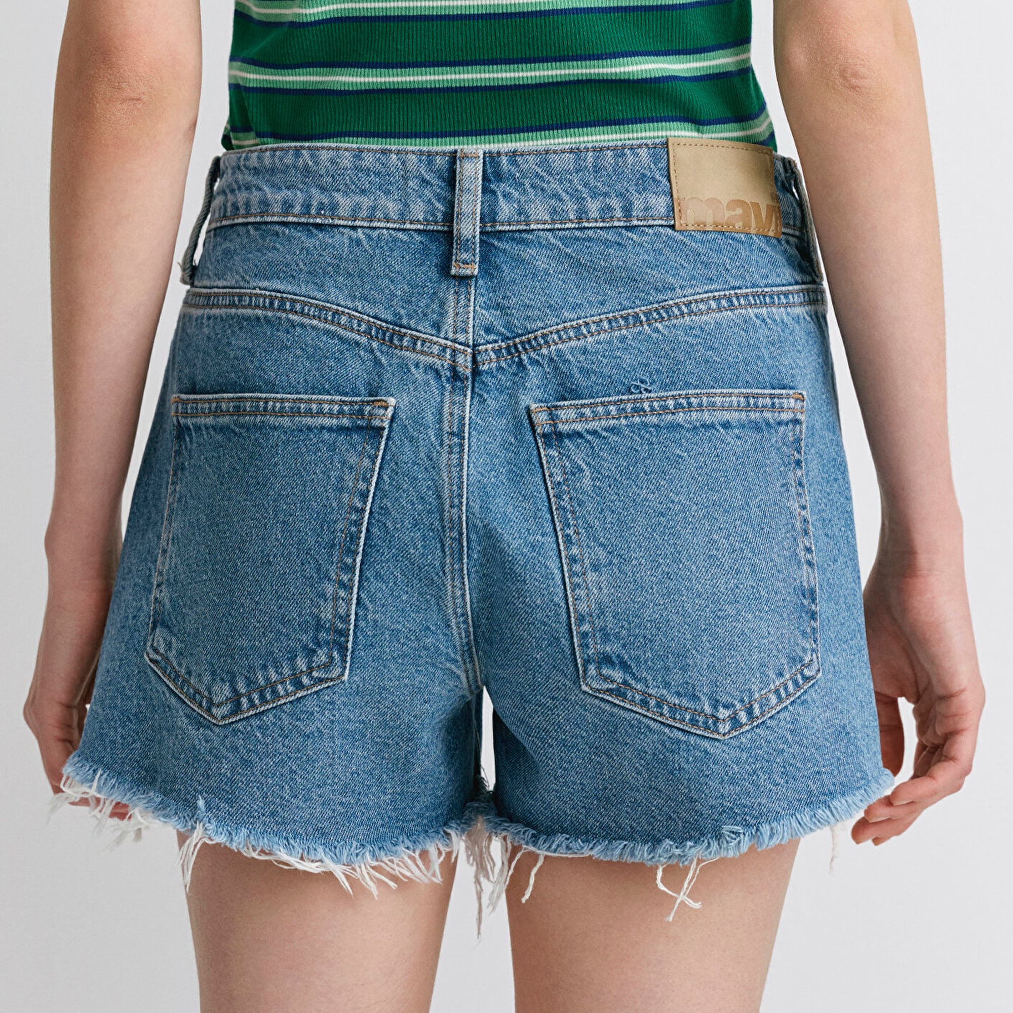 Mavi Rosie 90lar Yırtıklı Açık Mavi Jean Şort 1447487077