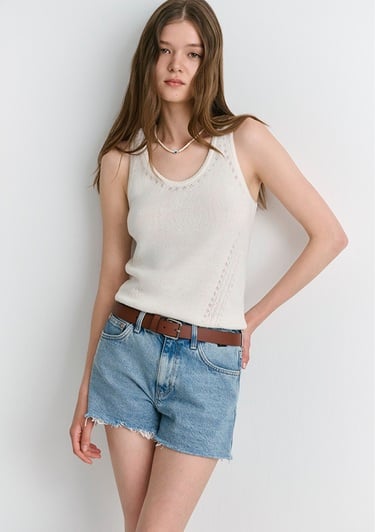  Mavi Rosie 90lar Gölgeli Indigo Mavisi Jean Şort 1447487078