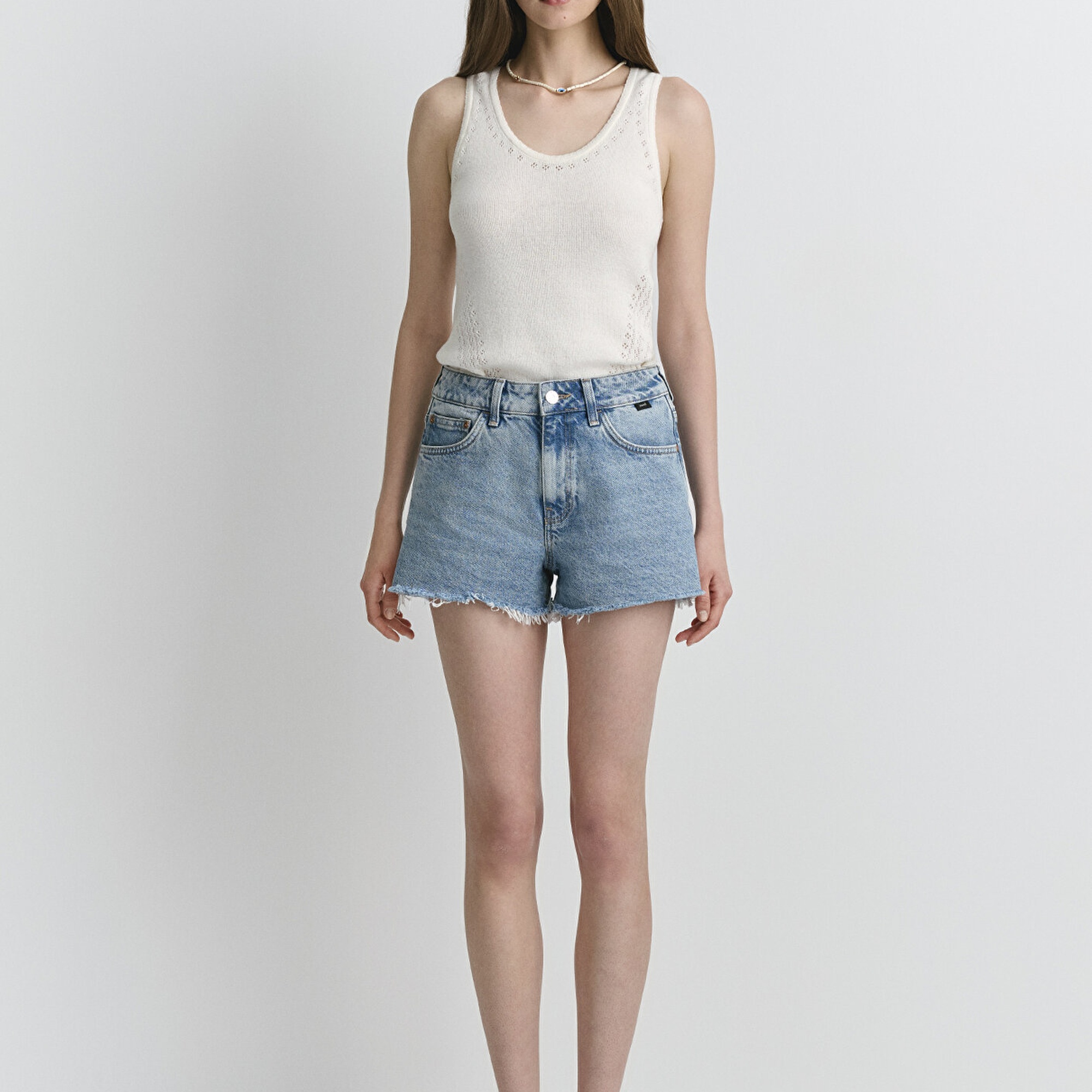 Mavi Rosie 90lar Gölgeli Indigo Mavisi Jean Şort 1447487078