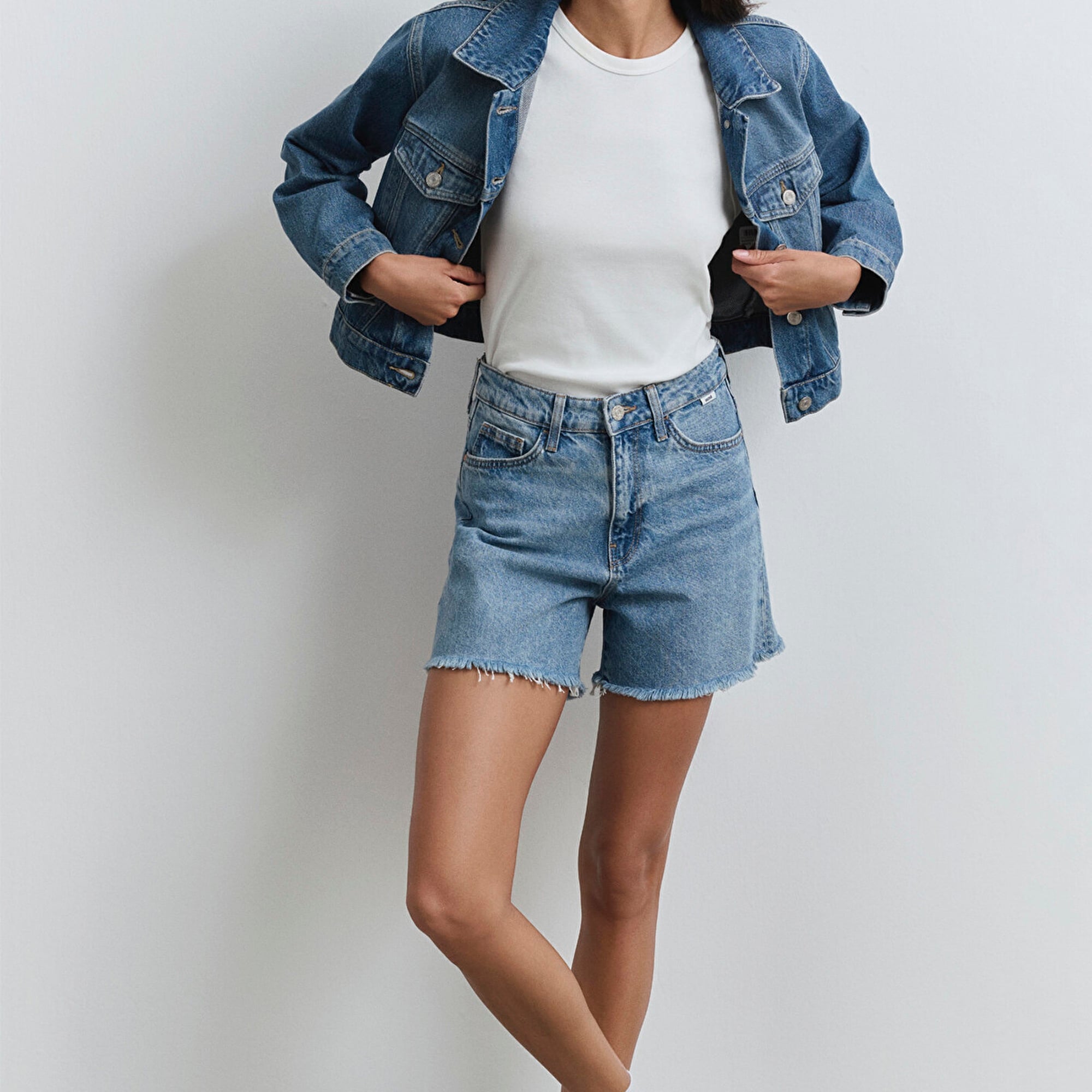 Mavi Millie 90lar İndigo Mavisi Jean Şort 1458987073