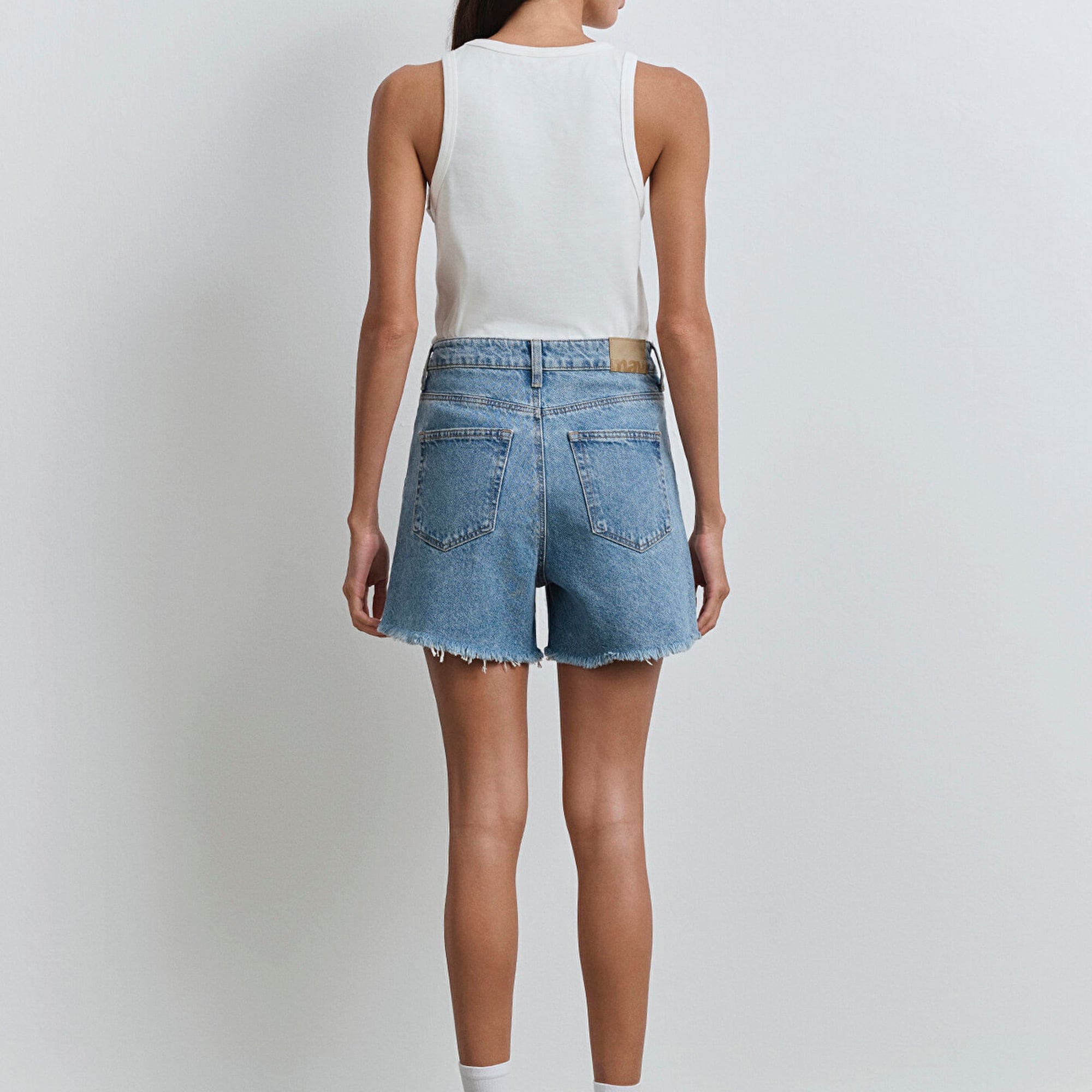 Mavi Millie 90lar İndigo Mavisi Jean Şort 1458987073