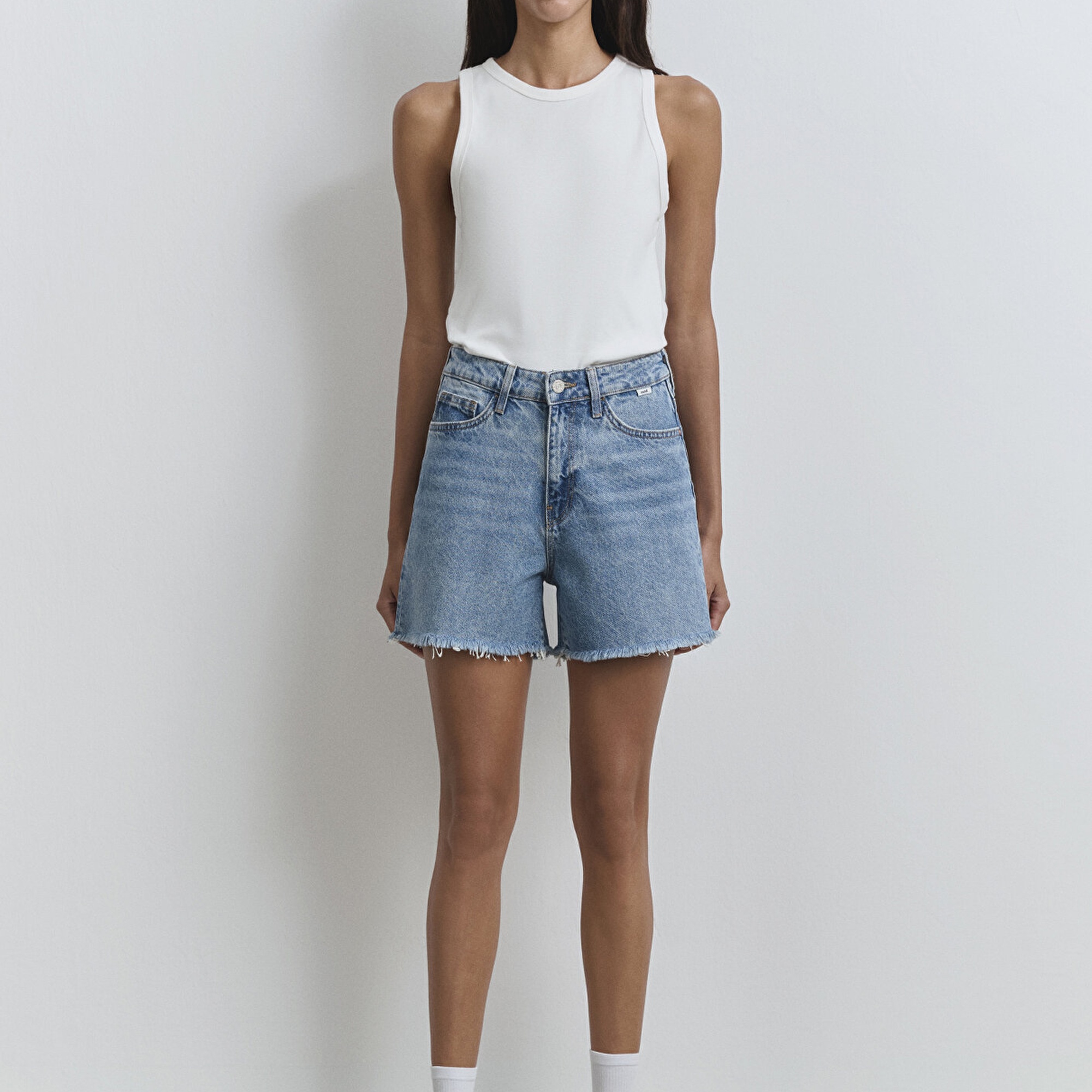 Mavi Millie 90lar İndigo Mavisi Jean Şort 1458987073