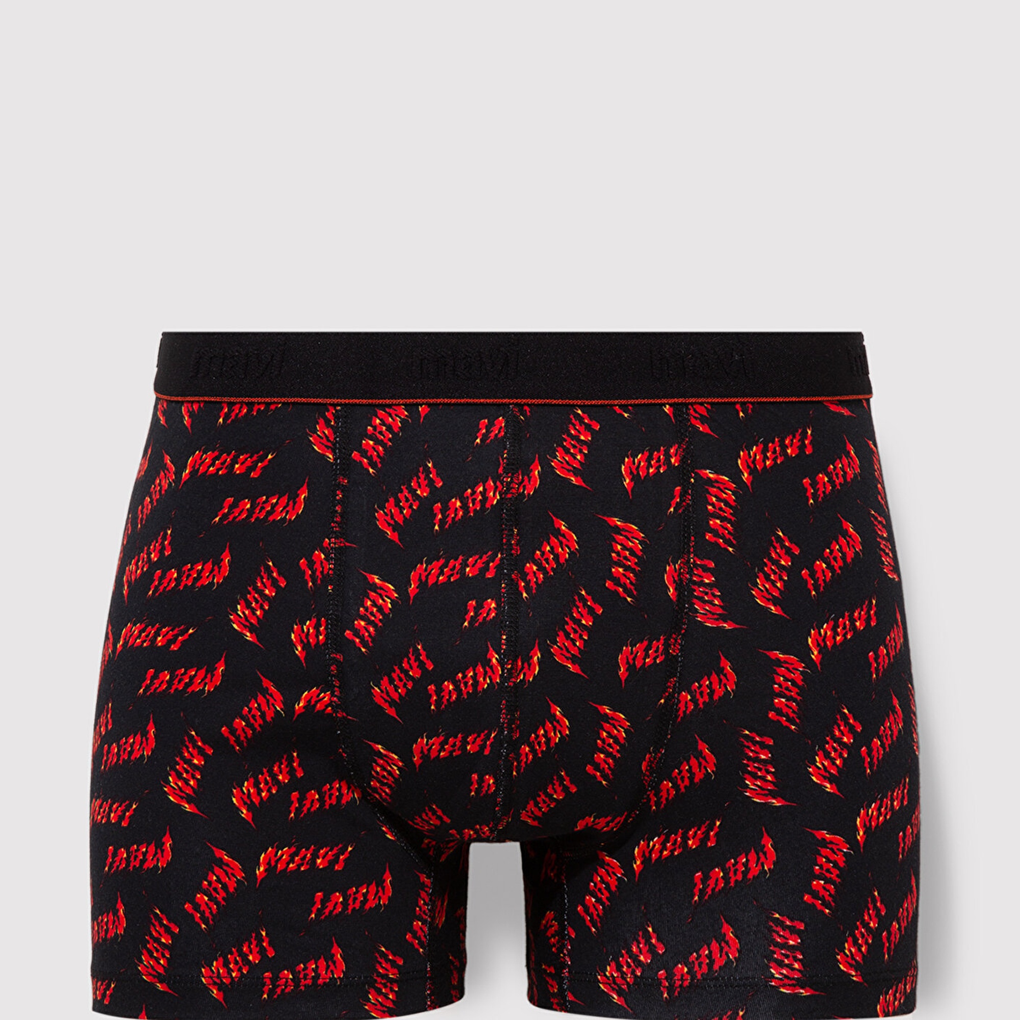 Mavi Baskılı Siyah Boxer 0911306-900