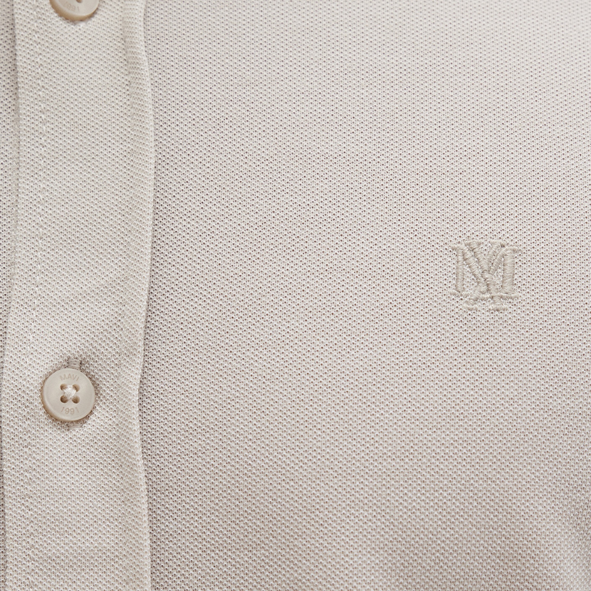 Mavi Bej Örme Gömlek Fitted / Vücuda Oturan Kesim 0210294-70145