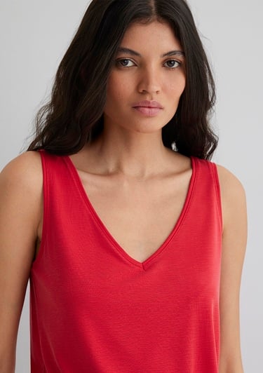  Mavi Lux Touch TENCEL TM Kırmızı Modal Atlet Slim Fit / Dar Kesim 1610423-70467