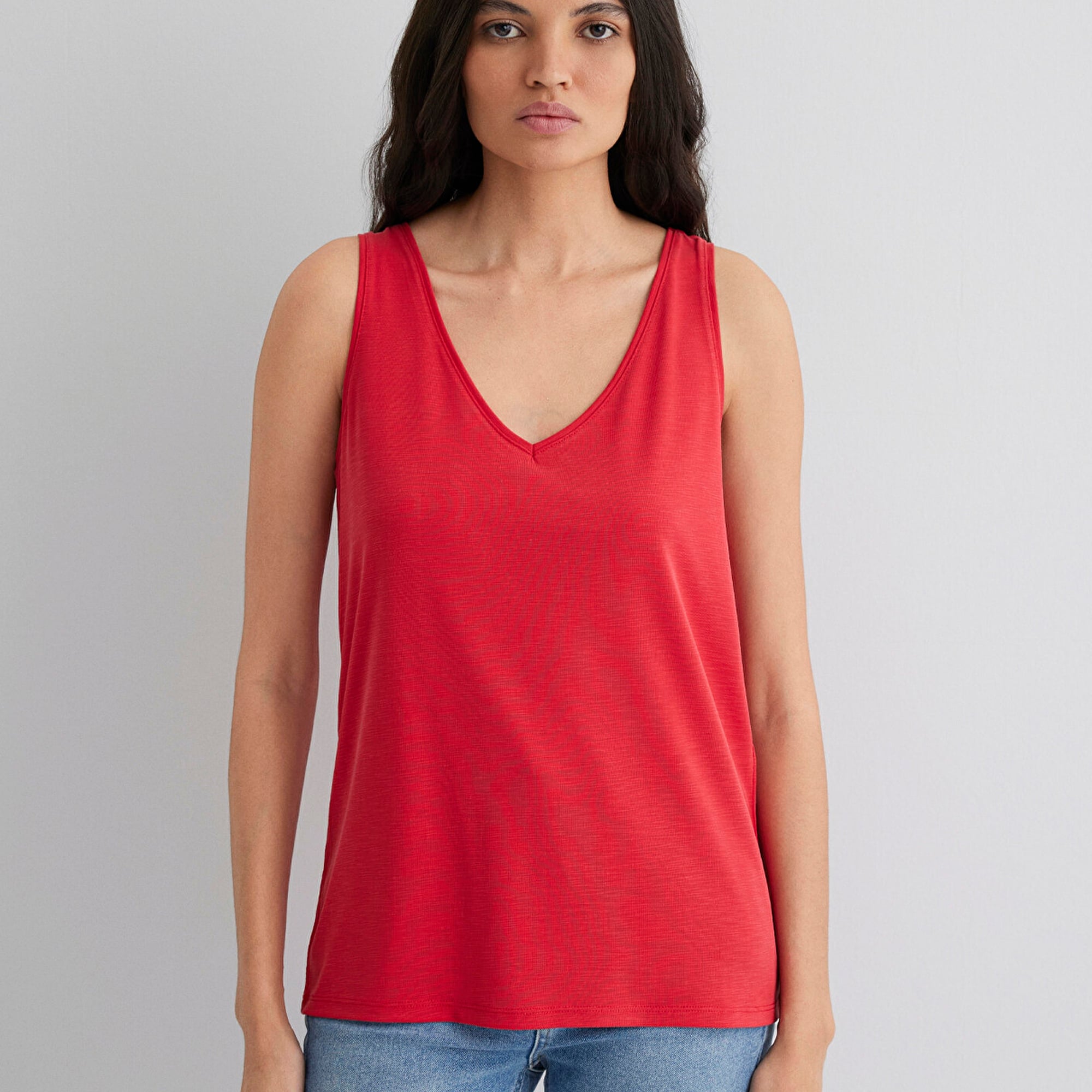 Mavi Lux Touch TENCEL TM Kırmızı Modal Atlet Slim Fit / Dar Kesim 1610423-70467