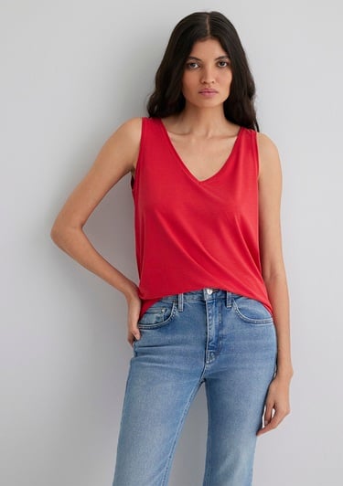  Mavi Lux Touch TENCEL TM Kırmızı Modal Atlet Slim Fit / Dar Kesim 1610423-70467