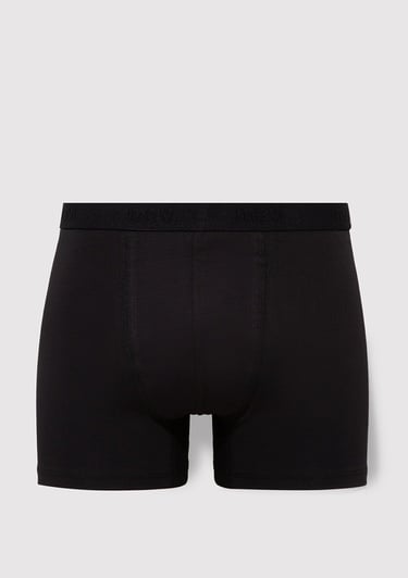  Mavi 3lü Baskılı Siyah Boxer 0911420-900