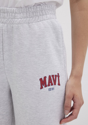  Mavi Mavi Logo Baskılı Gri Eşofman Altı 1010757-85438