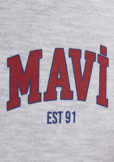  Mavi Mavi Logo Baskılı Gri Eşofman Altı 1010757-85438