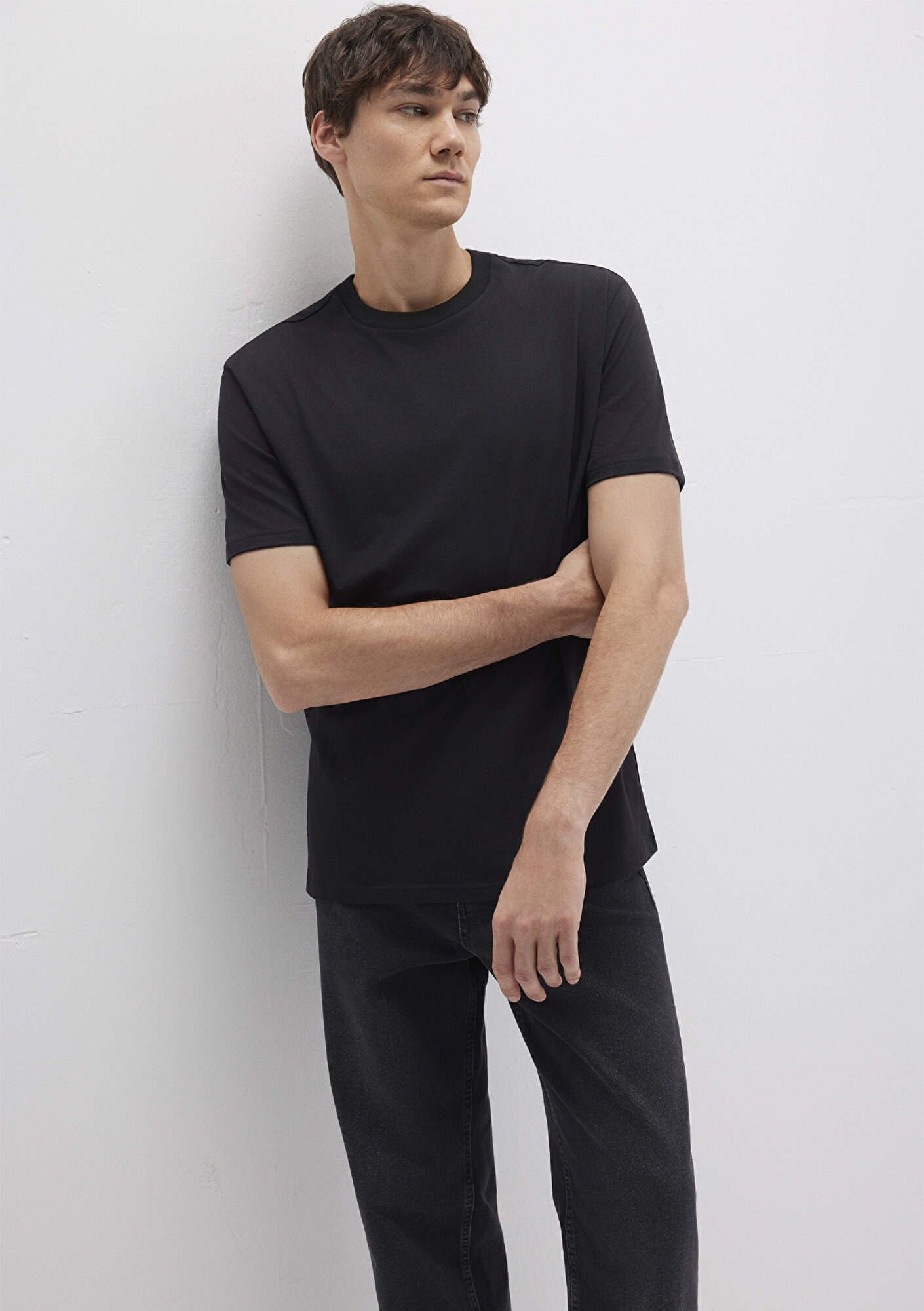  Mavi 3lü Erkek Basic Tişört Loose Fit / Bol Rahat Kesim 0612315-900