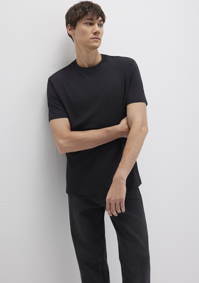  Mavi 3lü Erkek Basic Tişört Loose Fit / Bol Rahat Kesim 0612315-900