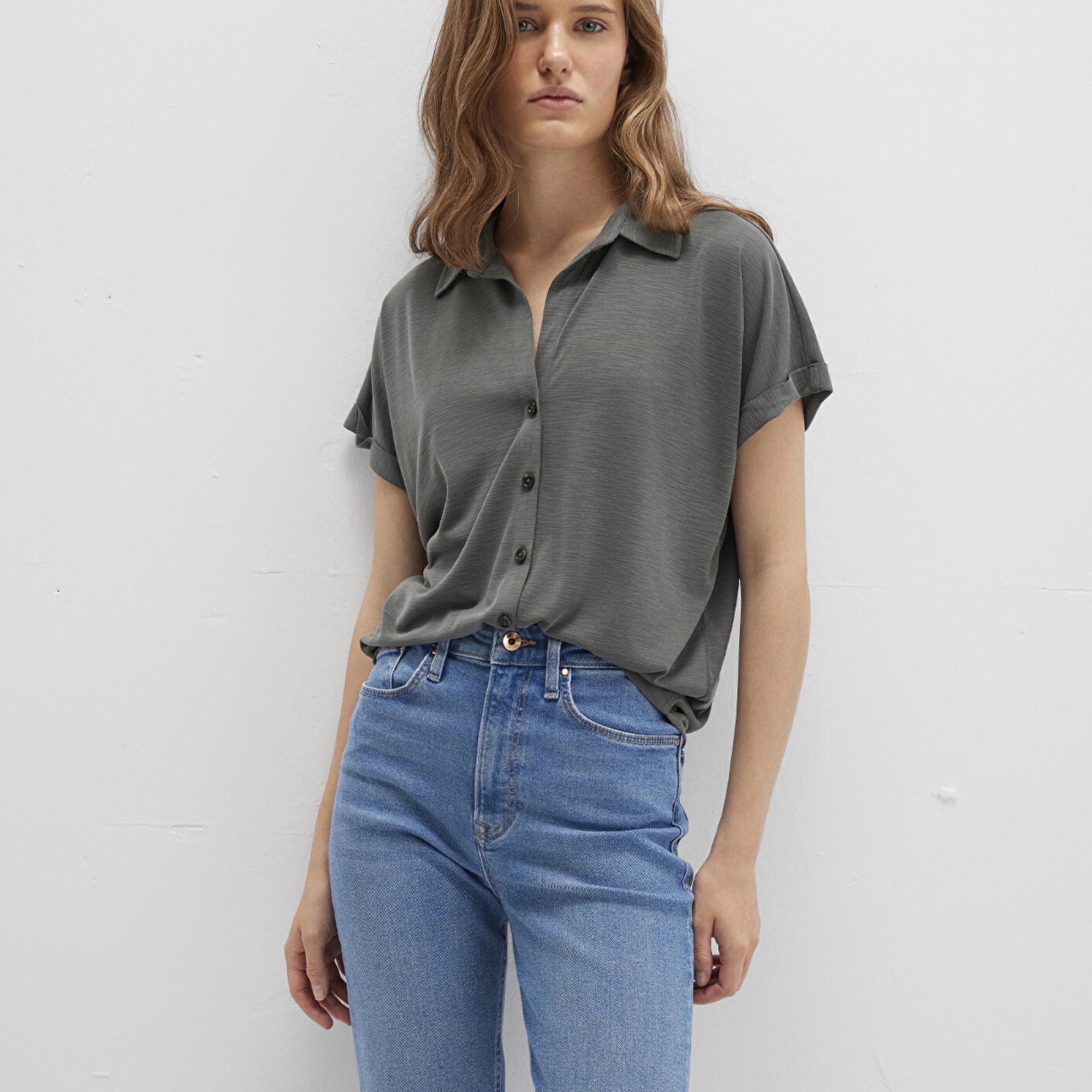 Mavi Lux Touch TENCEL TM Yeşil Modal Gömlek Regular Fit / Normal Kesim 168081-71553