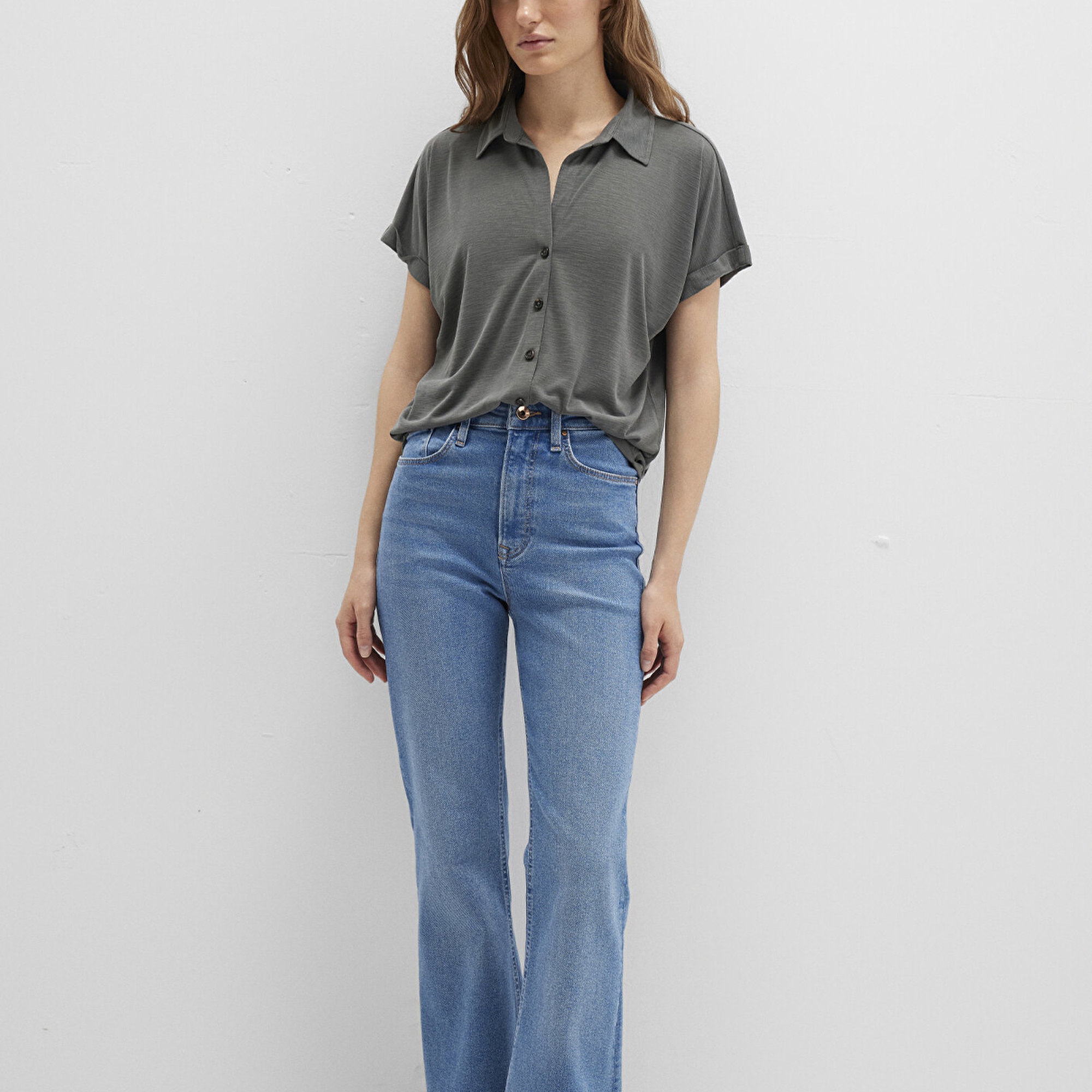 Mavi Lux Touch TENCEL TM Yeşil Modal Gömlek Regular Fit / Normal Kesim 168081-71553