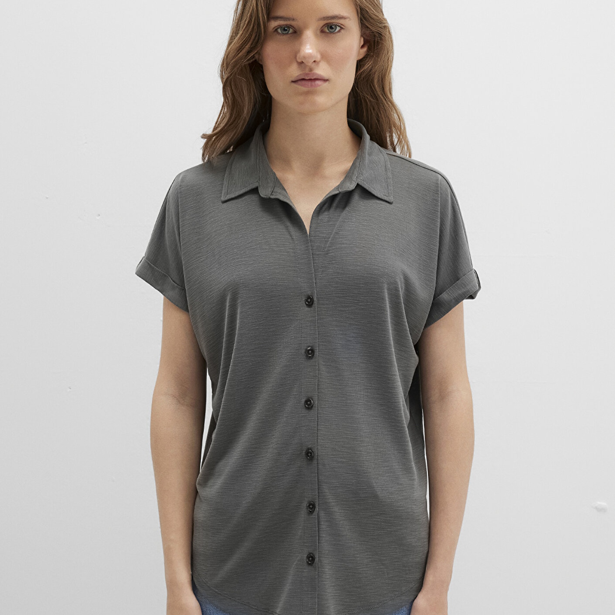 Mavi Lux Touch TENCEL TM Yeşil Modal Gömlek Regular Fit / Normal Kesim 168081-71553