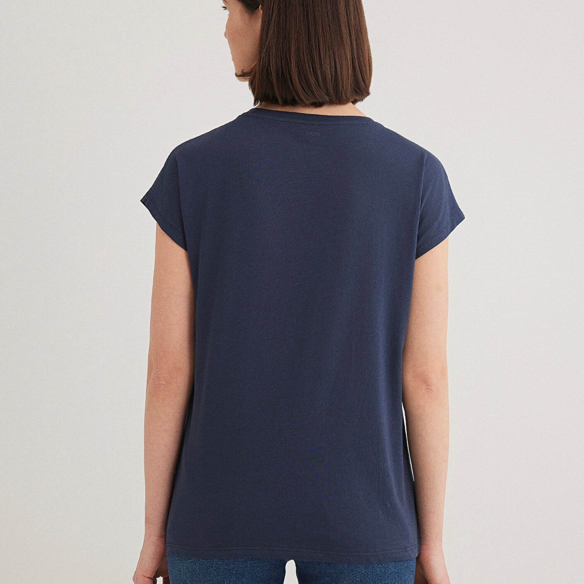 Mavi Kelebek Baskılı Lacivert Tişört Regular Fit / Normal Kesim 1612617-70487