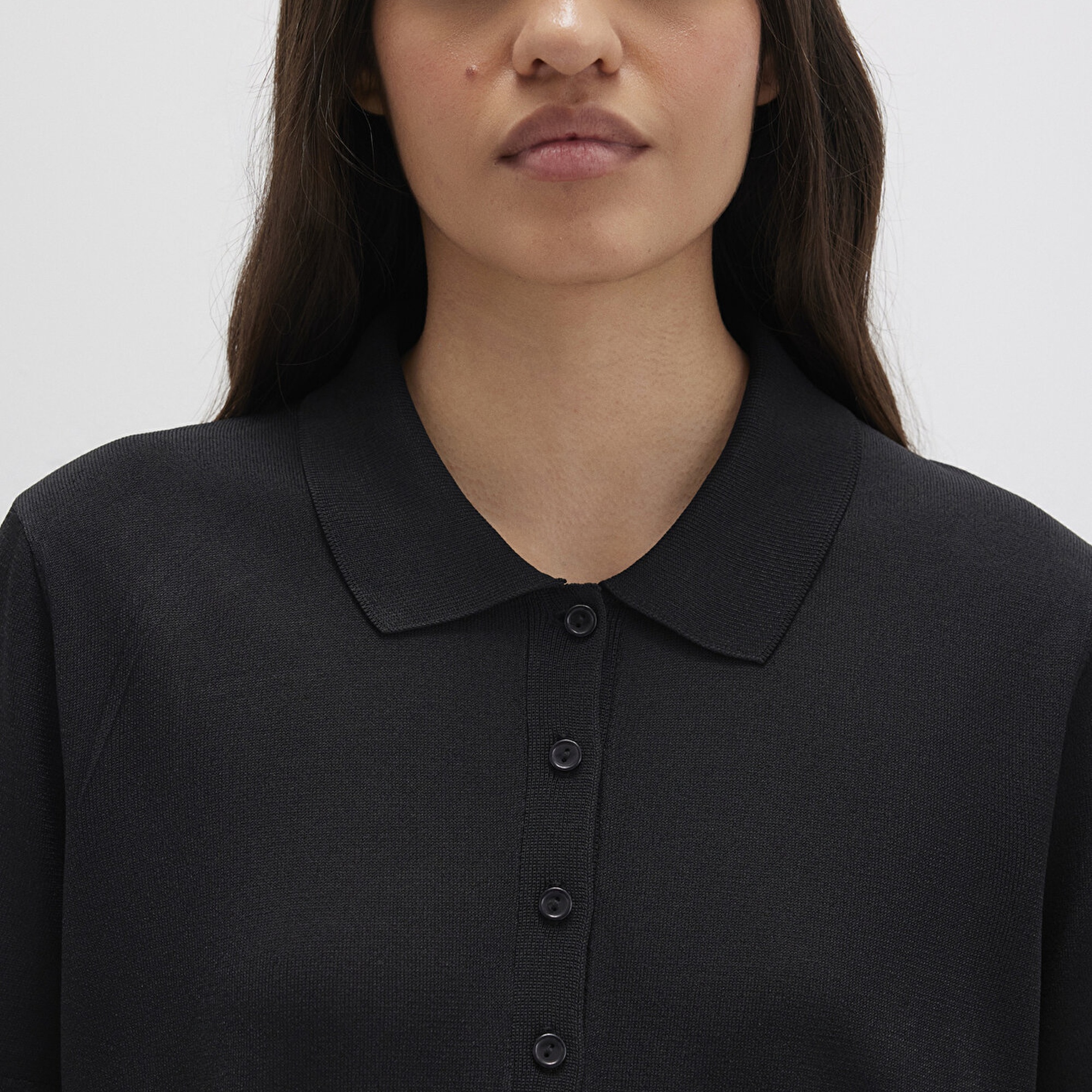 Mavi Lux Touch Siyah Triko Polo 1710493-900