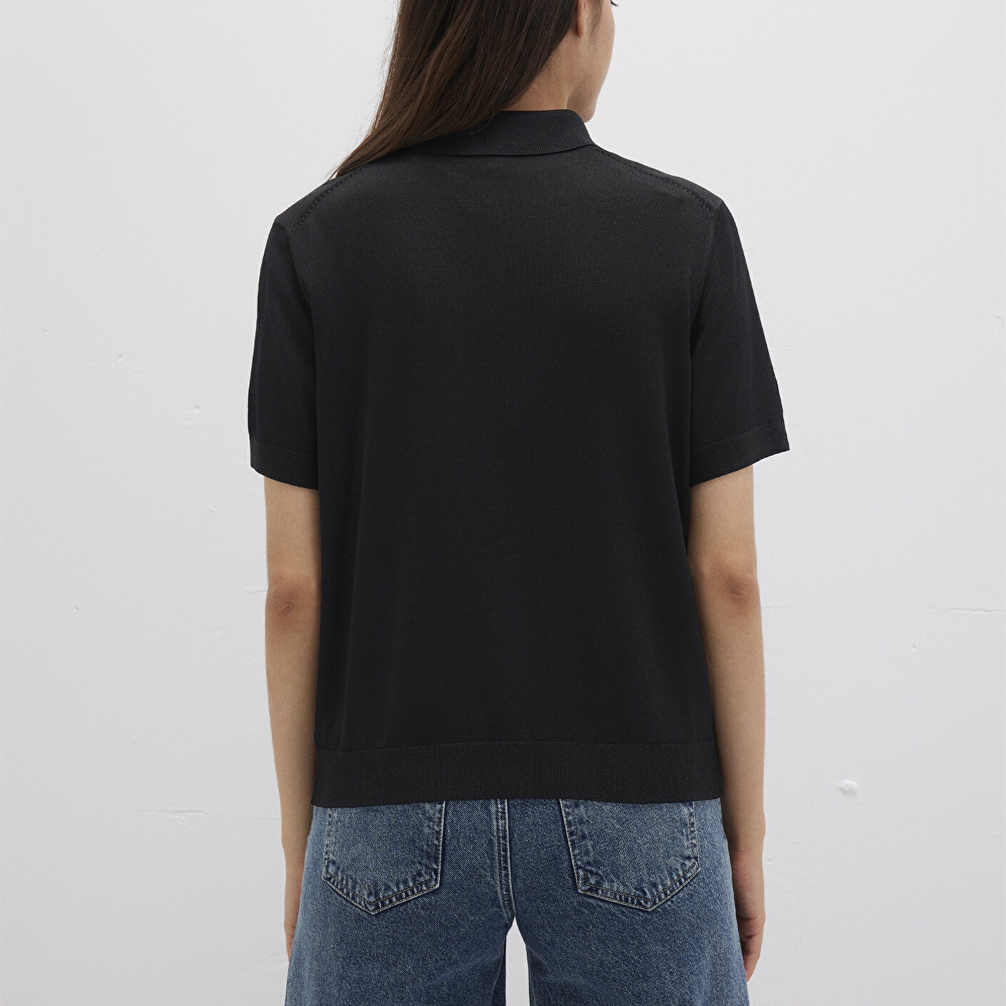 Mavi Lux Touch Siyah Triko Polo 1710493-900