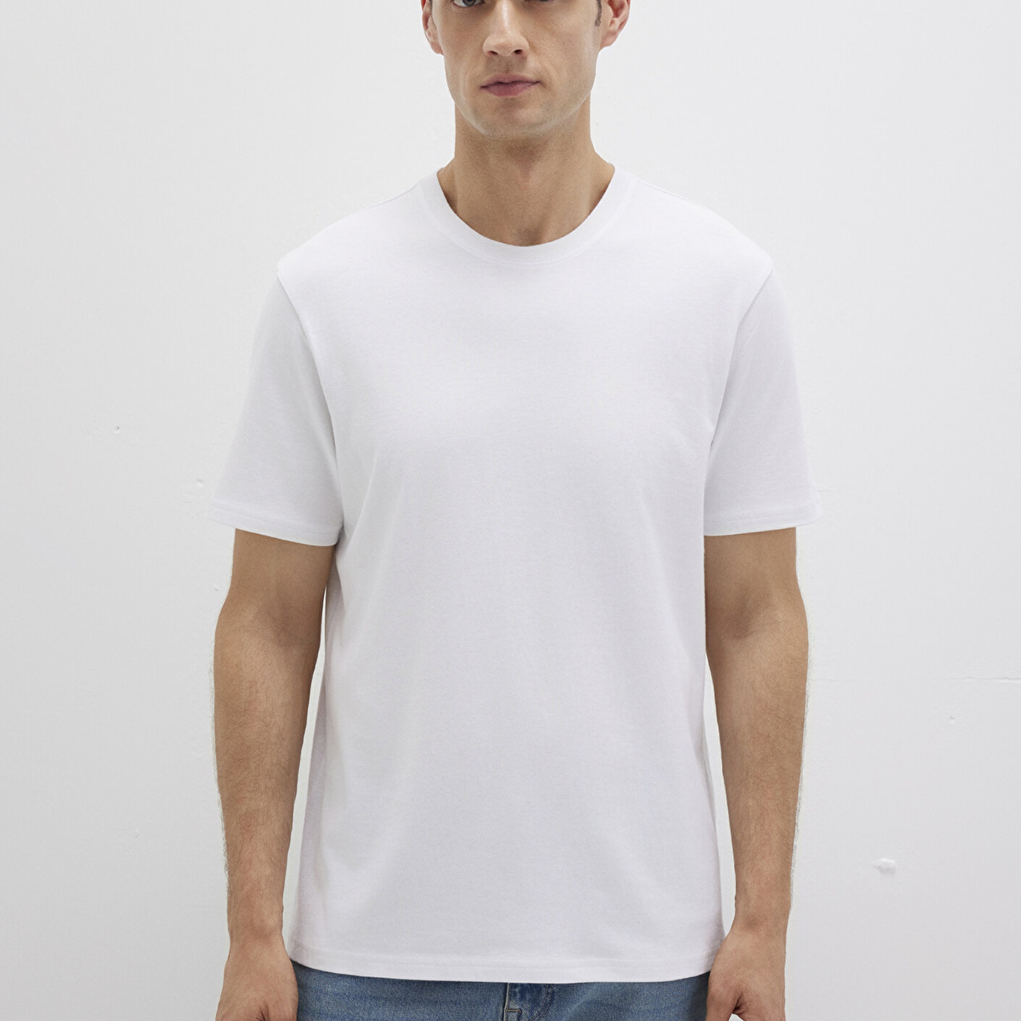 Mavi Organik Pamuk Beyaz Tişört Regular Fit / Normal Kesim 066483-620