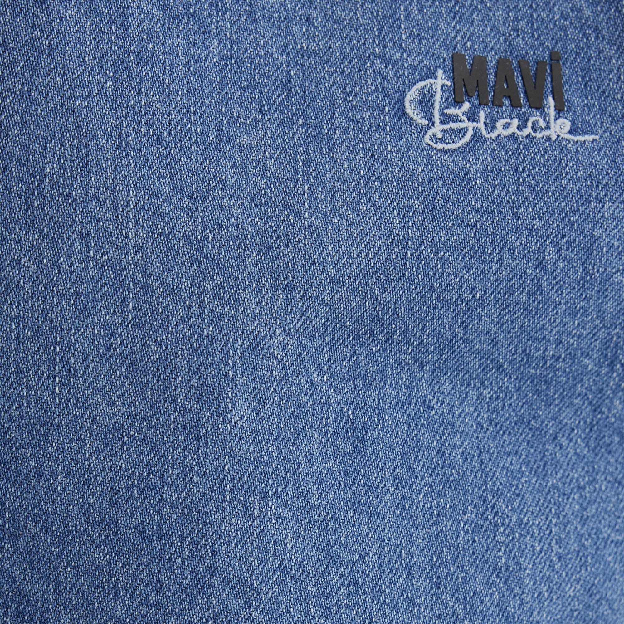 Mavi Roy Lux Black Puslu Açık Mavi Jean Gömlek Slim Fit / Dar Kesim 0210496-87937