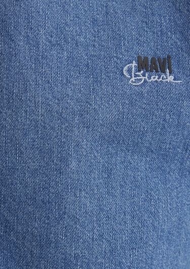  Mavi Roy Lux Black Puslu Açık Mavi Jean Gömlek Slim Fit / Dar Kesim 0210496-87937