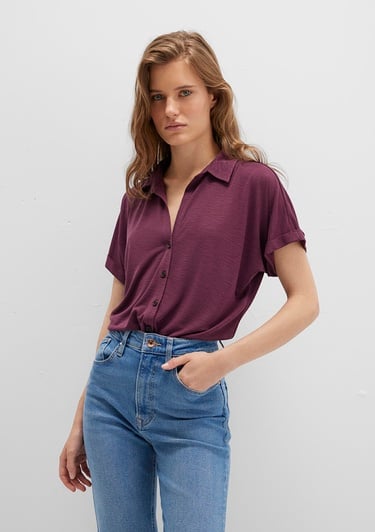  Mavi Lux Touch TENCEL TM Mor Modal Gömlek Regular Fit / Normal Kesim 168081-70664