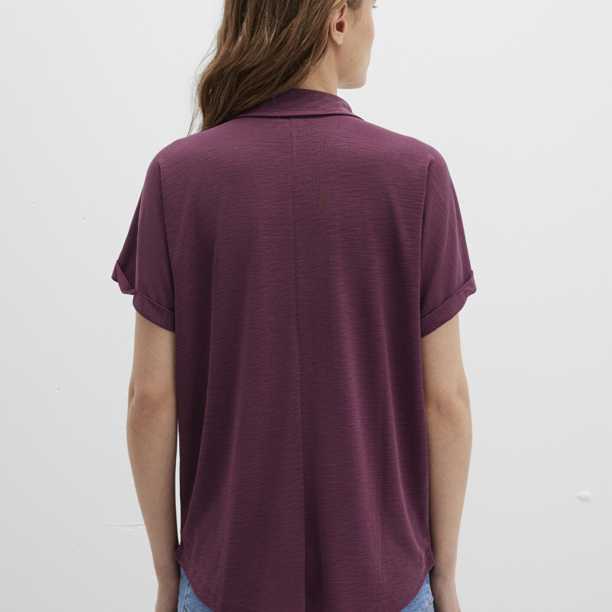 Mavi Lux Touch TENCEL TM Mor Modal Gömlek Regular Fit / Normal Kesim 168081-70664