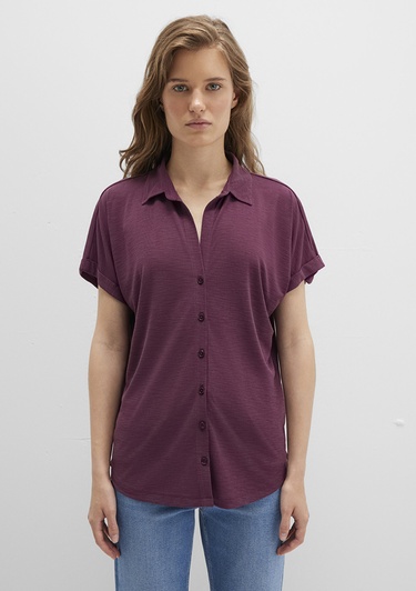  Mavi Lux Touch TENCEL TM Mor Modal Gömlek Regular Fit / Normal Kesim 168081-70664