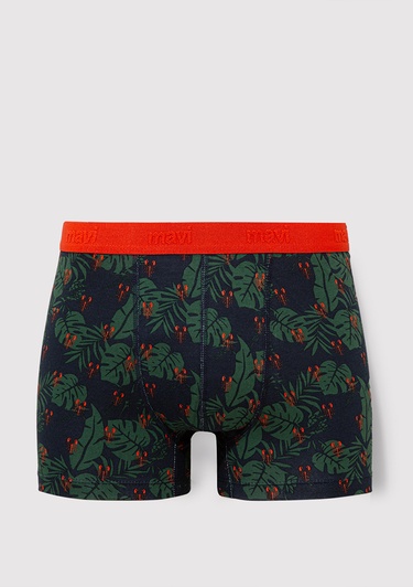  Mavi 3lü Baskılı Boxer 0911421-33648