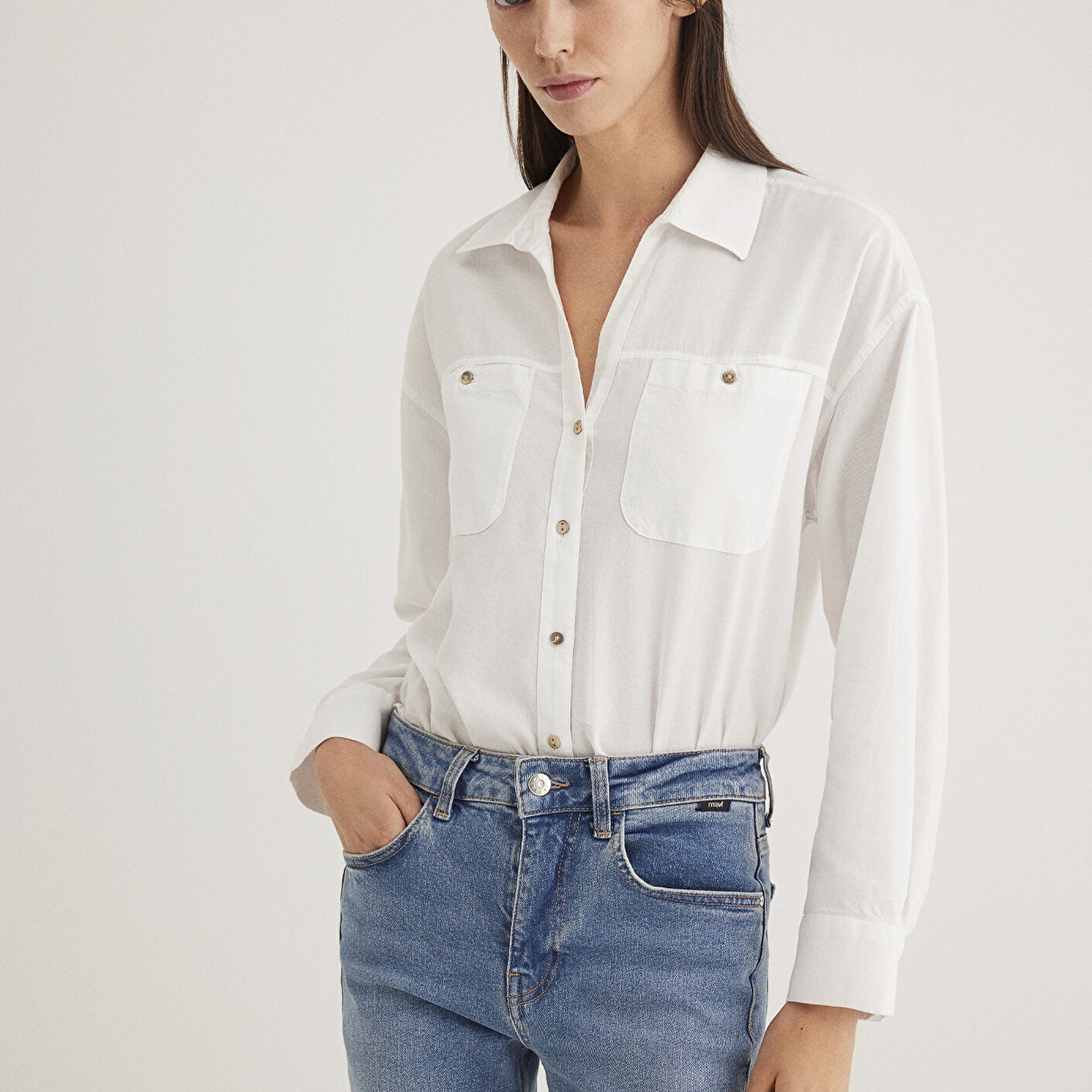 Mavi Ekru Gömlek Regular Fit / Normal Kesim 1210985-70057