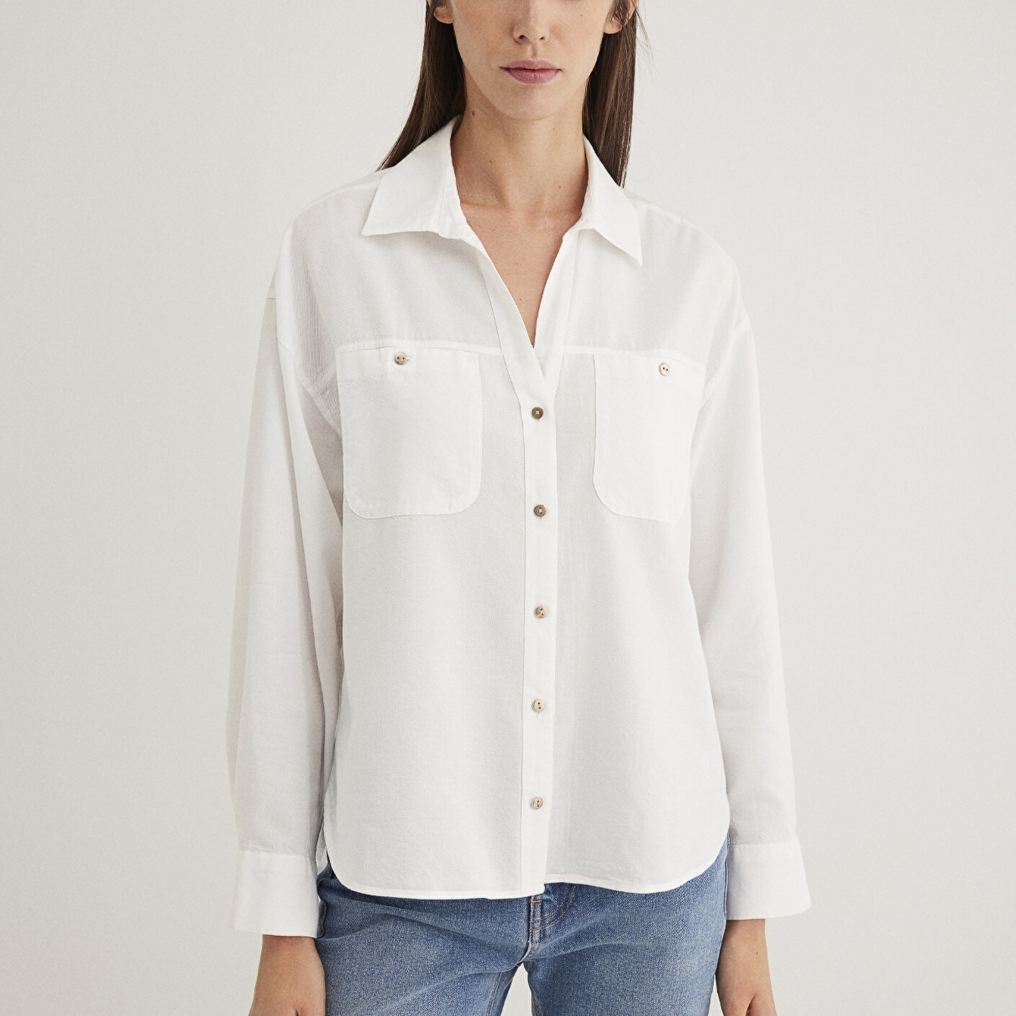 Mavi Ekru Gömlek Regular Fit / Normal Kesim 1210985-70057