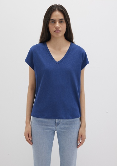  Mavi V Yaka Lacivert Basic Tişört Regular Fit / Normal Kesim 1612380-30808