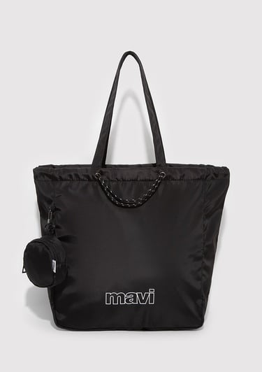  Mavi Mavi Logo Detaylı Siyah Omuz Çantası 1911306-900