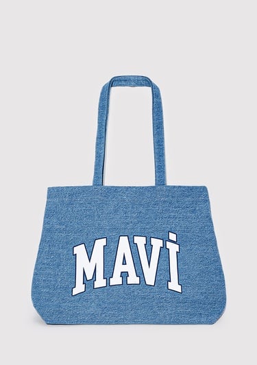  Mavi Mavi Logo Baskılı Denim Çanta 1912566-80195