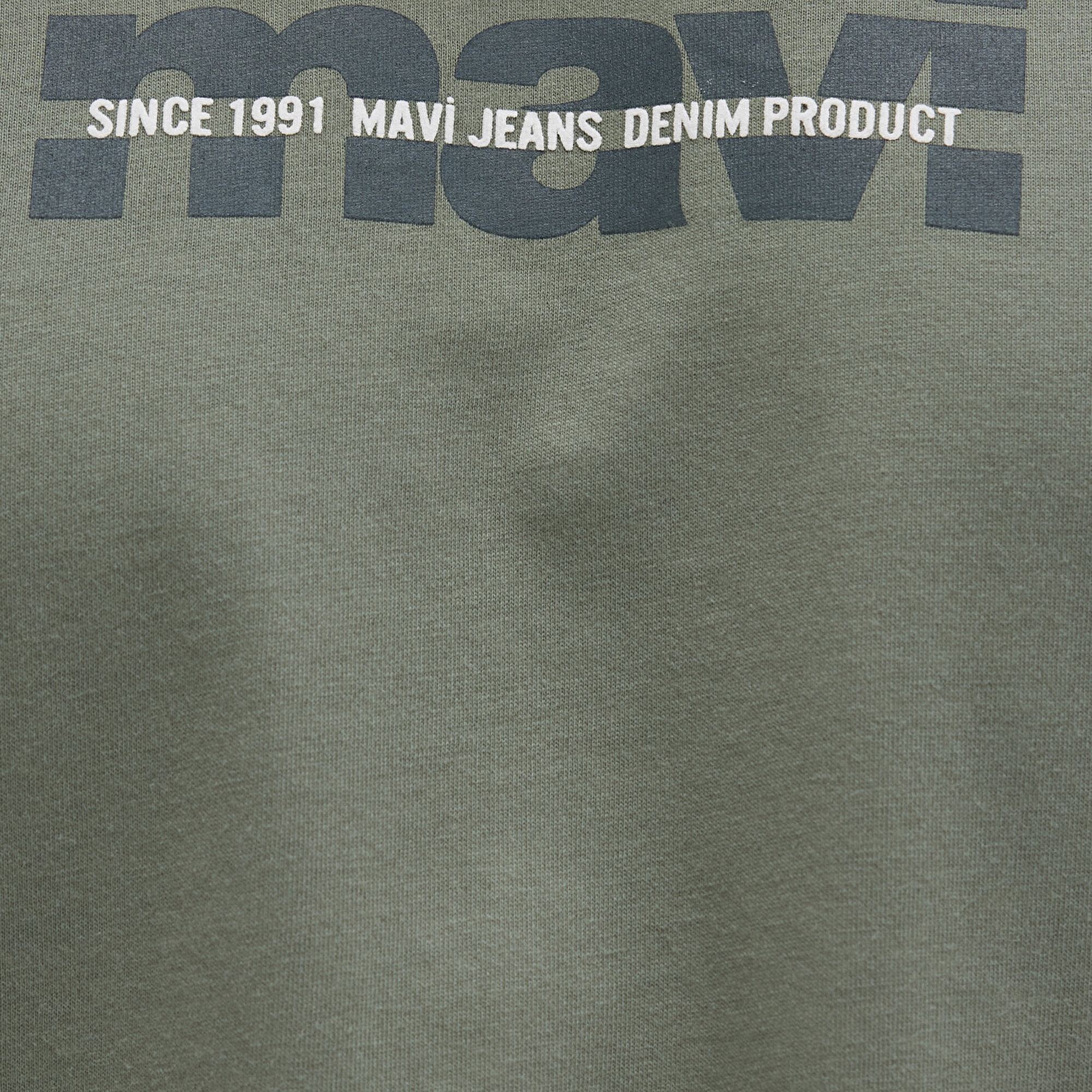 Mavi Mavi Logo Baskılı Haki Tişört Regular Fit / Normal Kesim 0610943-80692